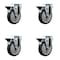 Service Caster 5'' Thermo Rubber Wheel Swivel Top Plate Caster Set with Posi Brake, 4PK SCC-20S514-TPRB-PLB-4 - alternate 1
